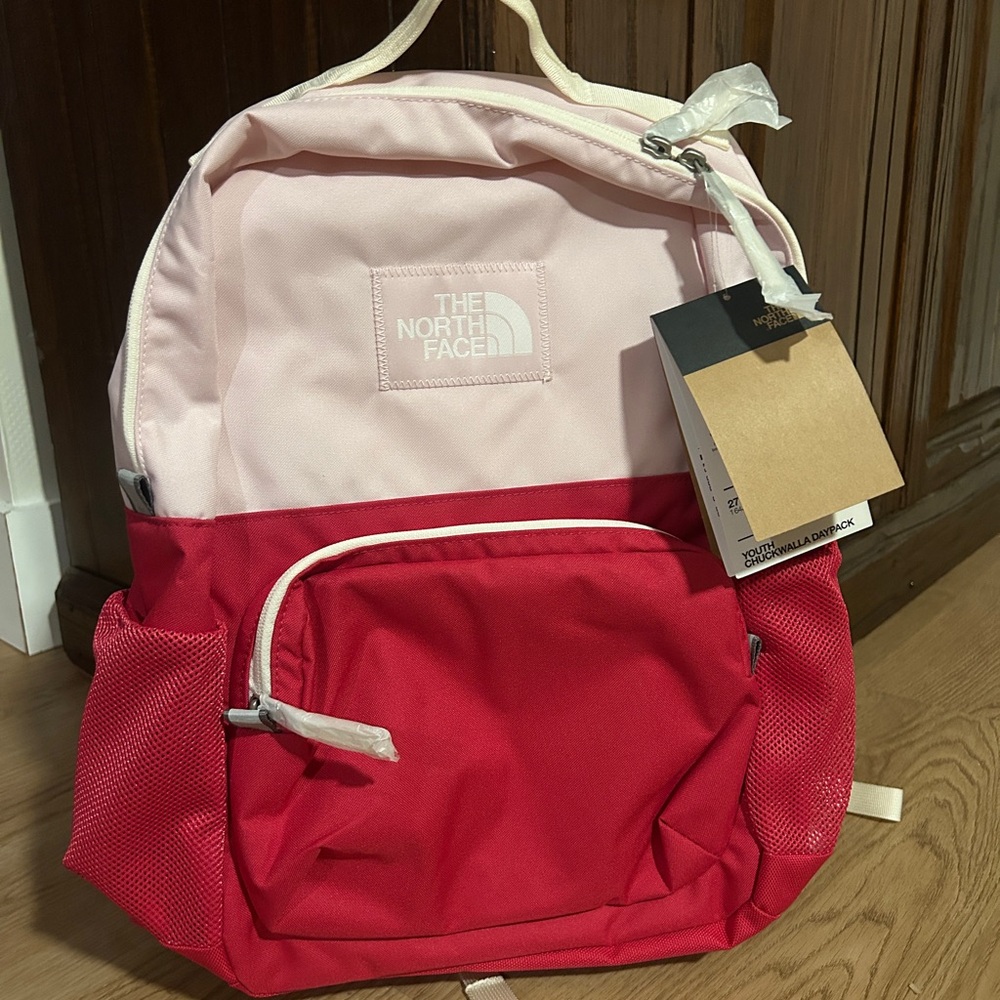 The North Face Two-Tone Light Pink and Hot Pink Backpack